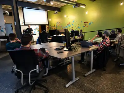 A presentation at a Toledo Web Professionals event